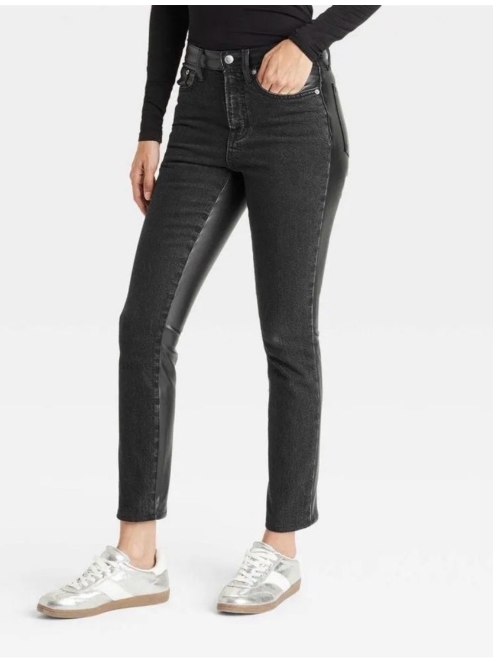 Universal Thread Mid Rise 80s Slim faux leather 10R